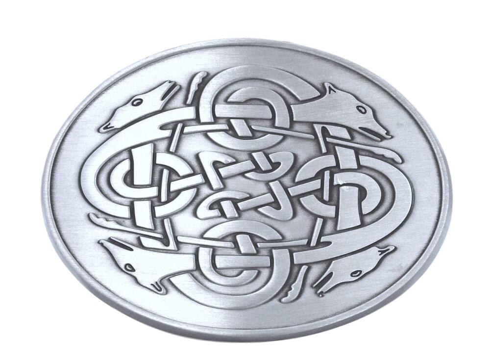 2969 Snap-On Belt Buckle - Oval Hounds